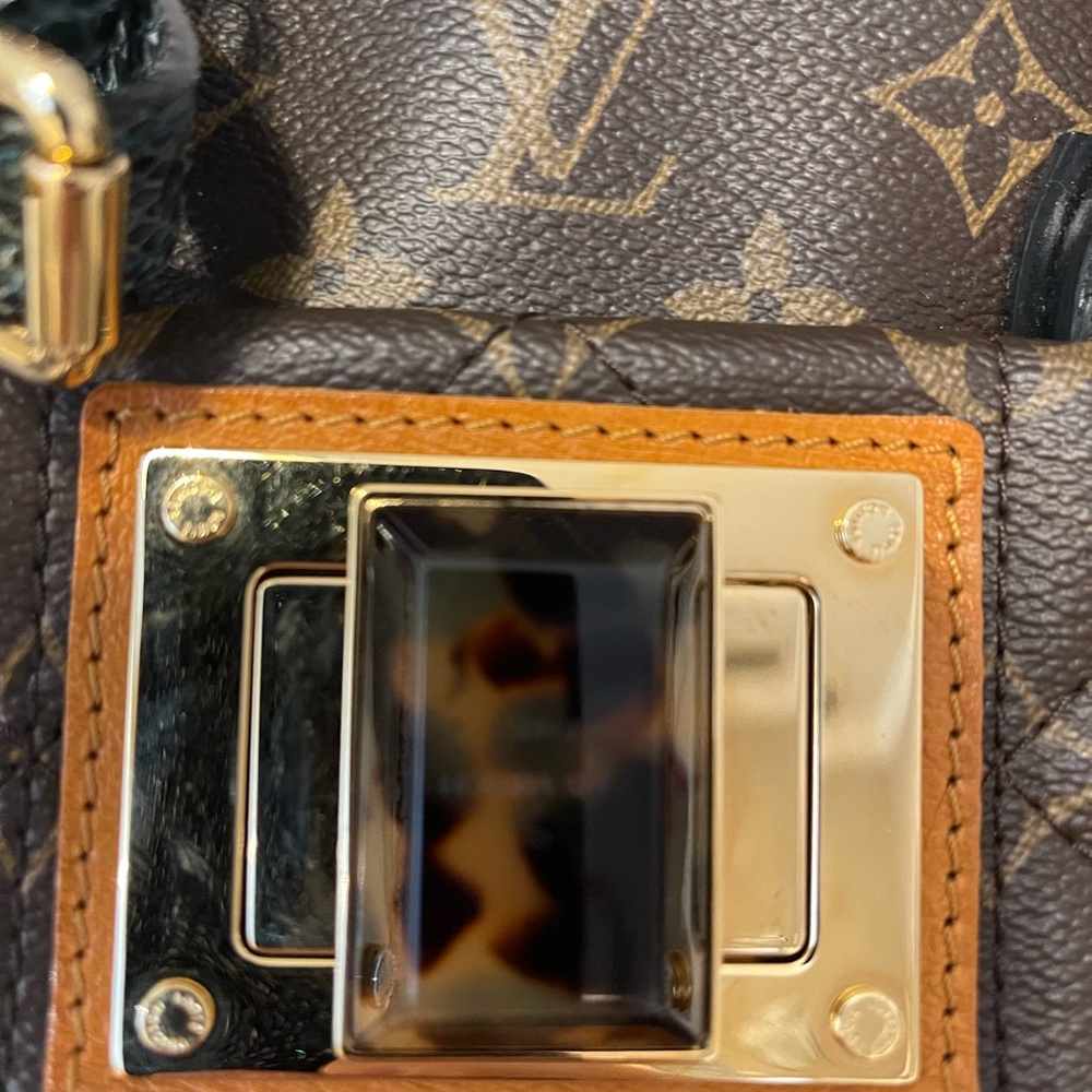 Authentic ❤️ limited edition LV bag , python and leather and canvas.